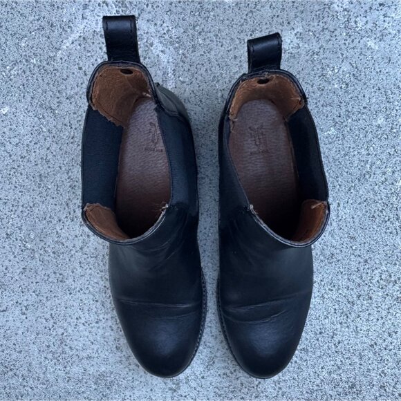 FRYE Melissa Chelsea Boots Womens 7 Black Ankle Boot Italian Leather Bootie - Picture 7 of 13